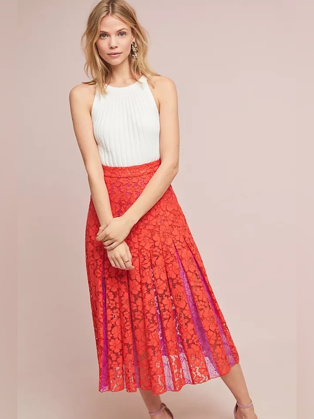 NWT Diane von Furstenberg Gardena Lace Skirt